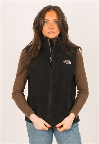 VINTAGE BLACK NORTH FACE WINDWALL GILET VEST JACKET LARGE 10