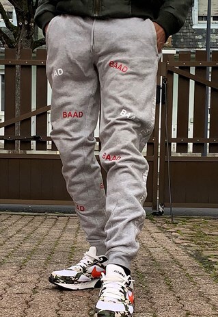 VINTAGE SWEATPANTS GREY CUSTOM ALLOVER