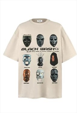 Khaki Graphic Cotton fans T shirt tee