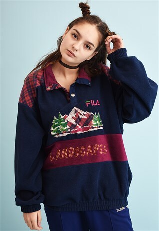 90'S RETRO FILA ATHLEISURE SPORTS FLEECE SWEATSHIRT