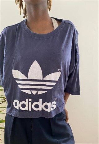 VINTAGE 90'S ADIDAS CROPPED T SHIRT CROP TOP