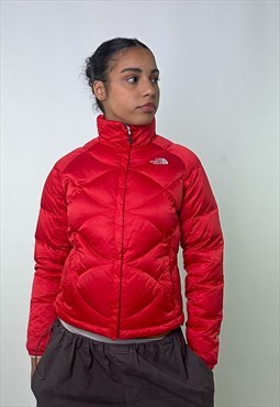 Red y2ks The North Face 550 Series Puffer Jacket Coat 