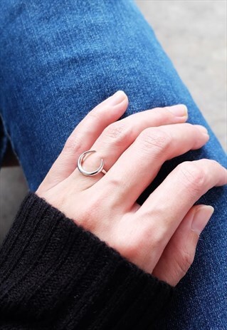HORN RING WOMEN STERLING SILVER RING
