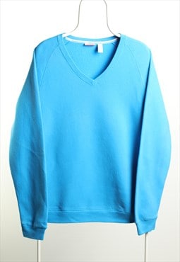 Vintage Izod V-neck Soft Sweatshirt Blue