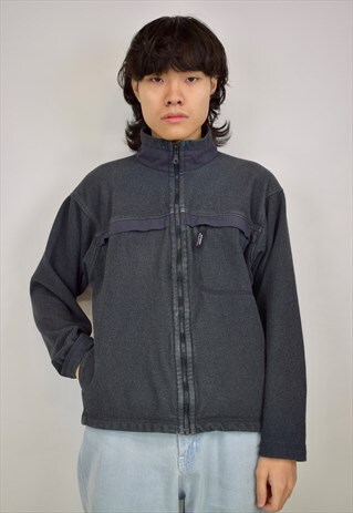 VINTAGE 90S PATAGONIA GREY ZIP UP FLEECE JACKET