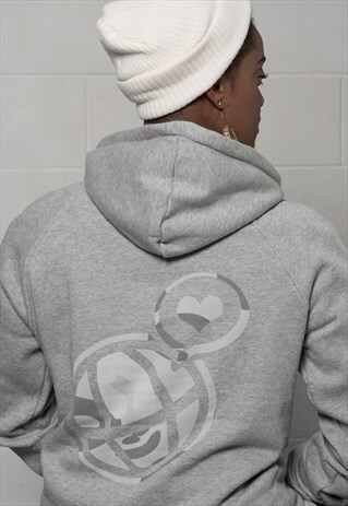 MONOCAMO GLOBE: PULLOVER HOODIE (GREY)