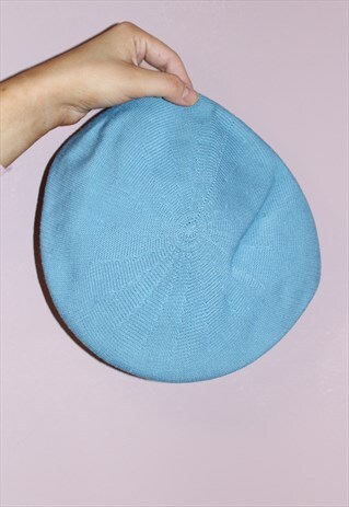70S VINTAGE LIGHT BLUE BAKER BOY STYLE RETRO HAT UNISEX CAP