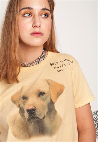 REWORKED FEMINIST TEE - BODY SHAMING DOG T-SHIRT