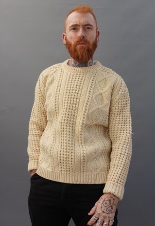VINTAGE ARAN KNIT JUMPER
