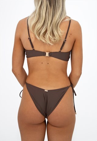 BIKINI BOTTOM - BOLIVIA MOCHA CHOCOLATE BROWN