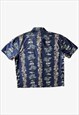 VINTAGE Y2K MEN'S OLD NAVY PALM TREE & FLORAL SHIRT