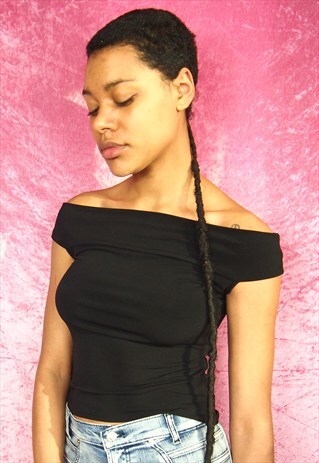BLACK OFF SHOULDER TOP