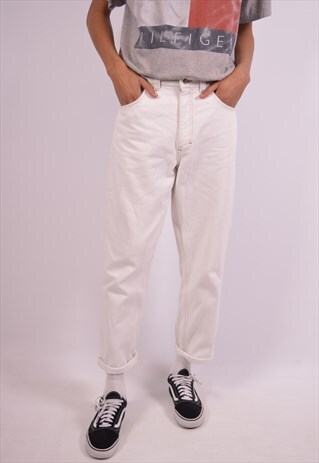 JOOP MENS VINTAGE JEANS W32 L30 WHITE 90S