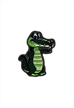 Embroidered Little Alligator iron on patch / sew on patch