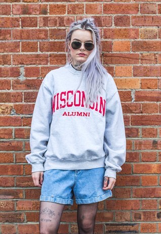VINTAGE CHAMPION JUMPER (LIGHT GREY)