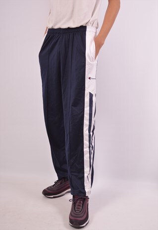 VINTAGE CHAMPION TRACKSUIT TROUSERS BLUE