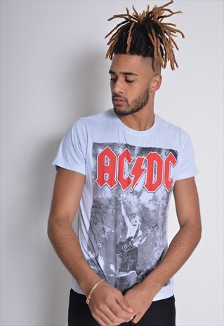 VINTAGE AC/DC BAND T-SHIRT WHITE