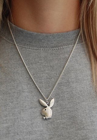 20" SILVER PLAYBOY NECKLACE