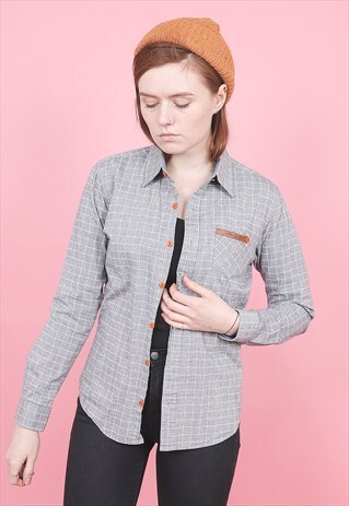 VINTAGE GREY CHECK SHIRT /R10085