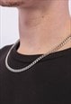 925 STERLING SILVER CURB CHAIN NECKLACE - 5MM, 60CM LENGTH