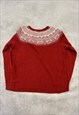 CROFT & BARROW KNITTED JUMPER ABSTRACT PATTERNED KNIT 