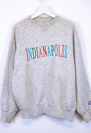 VINTAGE LOGO 7 AMERICANA SWEATSHIRT GREY SIZE LARGE