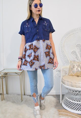VINTAGE JEANS DENIM PRINTED WAX