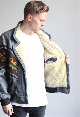 VINTAGE AZTEC FESTIVAL SHERPA JACKET
