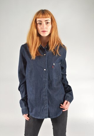 VINTAGE LEVI'S DARK BLUE DENIM SHIRT