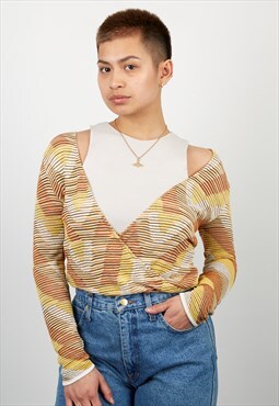Vintage Missoni Sport Knitted Top in Multicolour