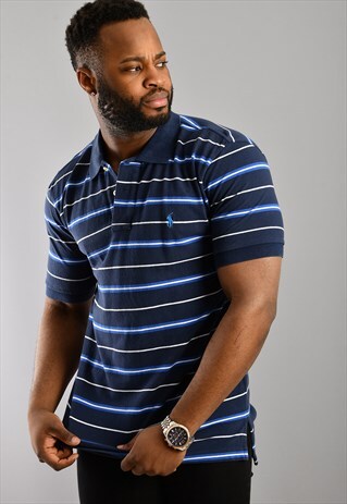 RALPH LAUREN STRIPED POLO T-SHIRT PS806