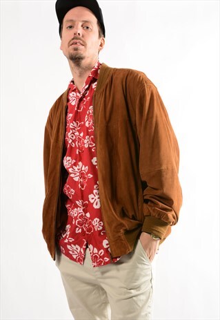 VINTAGE SUEDE BOMBER JACKET