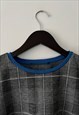 GRAY TARTAN CROPPED TOP / TEE