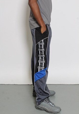 kappa track pants grey