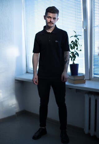 VINTAGE 90'S BLACK POLO SHIRT