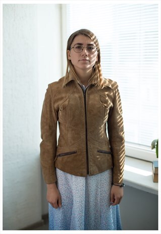 VINTAGE 90'S CAMEL SUEDE JACKET