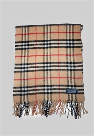 VINTAGE BURBERRY NOVA CHECK SCARF SN27
