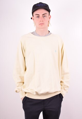 POLO RALPH LAUREN MENS VINTAGE SWEATSHIRT JUMPER LARGE 90'S