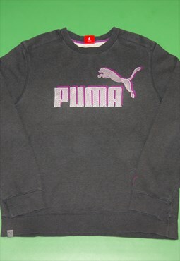 Vintage Puma Centre Spellout Logo Jumper Sweatshirt