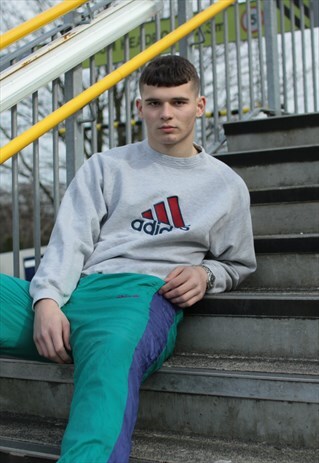 VINTAGE GREEN 80S ADIDAS SHELL TRACKIES