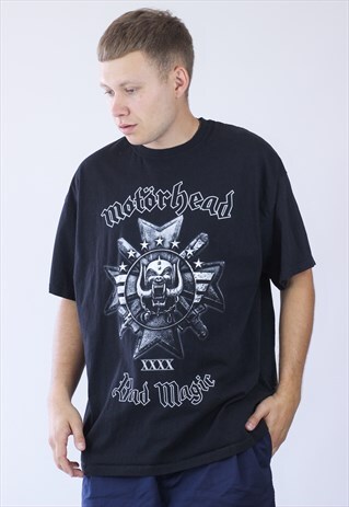 VINTAGE MENS MOTORHEAD BAD MAGIC BIG LOGO T-SHIRT