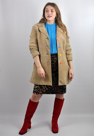 VINTAGE 70S SUEDE LONGLINE JACKET