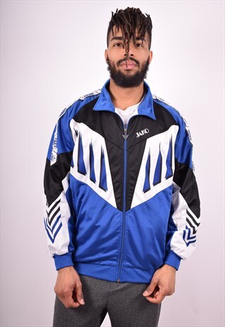 MENS VINTAGE TRACKSUIT TOP JACKET XXL MULTI 90'S