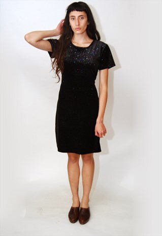 VELVET MINI DRESS (L) VINTAGE 90S GOTH GRUNGE COCKTAIL PARTY