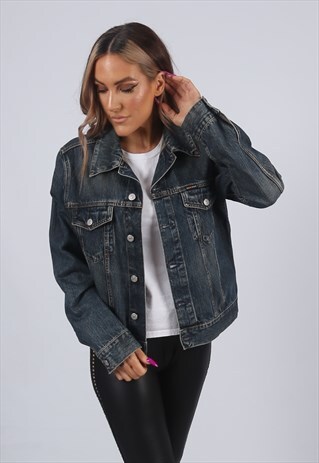 VINTAGE DENIM JACKET ENERGIE UK 10 - 12 M (H53F)