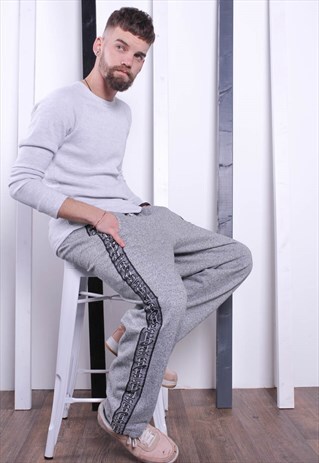 VINTAGE 90S PATTERNED CRAZY PRINT TROUSERS. UNISEX. GYM
