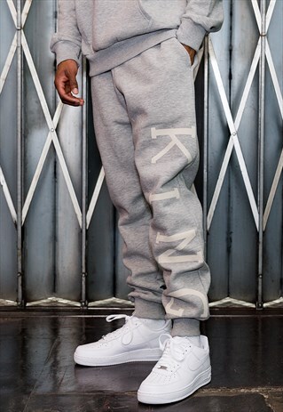LEYTON TRACKSUIT BOTTOMS - GREY