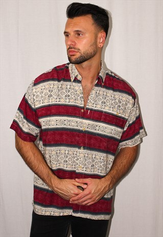VINTAGE ABSTRACT PRINT SHIRT