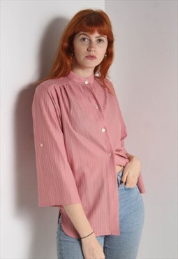 Vintage 80's Oversize Blouse Shirt Pink