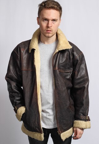 VINTAGE LEATHER SHEEPSKIN JACKET